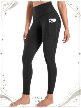 High-Waisted Leggings with Pockets Ankle Length Yoga Pants